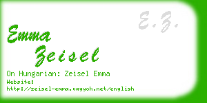 emma zeisel business card